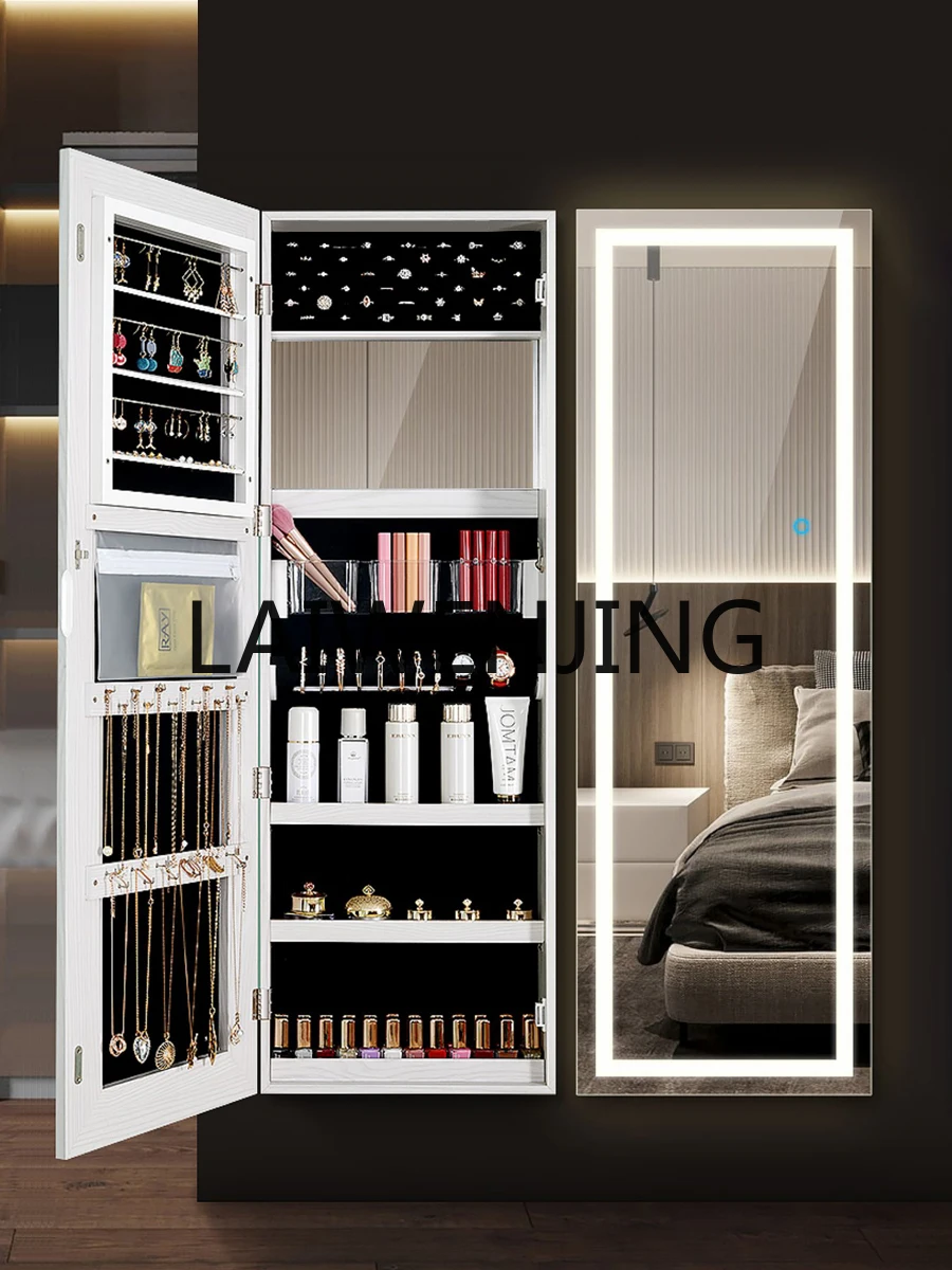 

Dressing Full Body Mirror Wall Storage Integrated Jewelry Cabinet Home Floor Girl Bedroom Full-Length Mirror