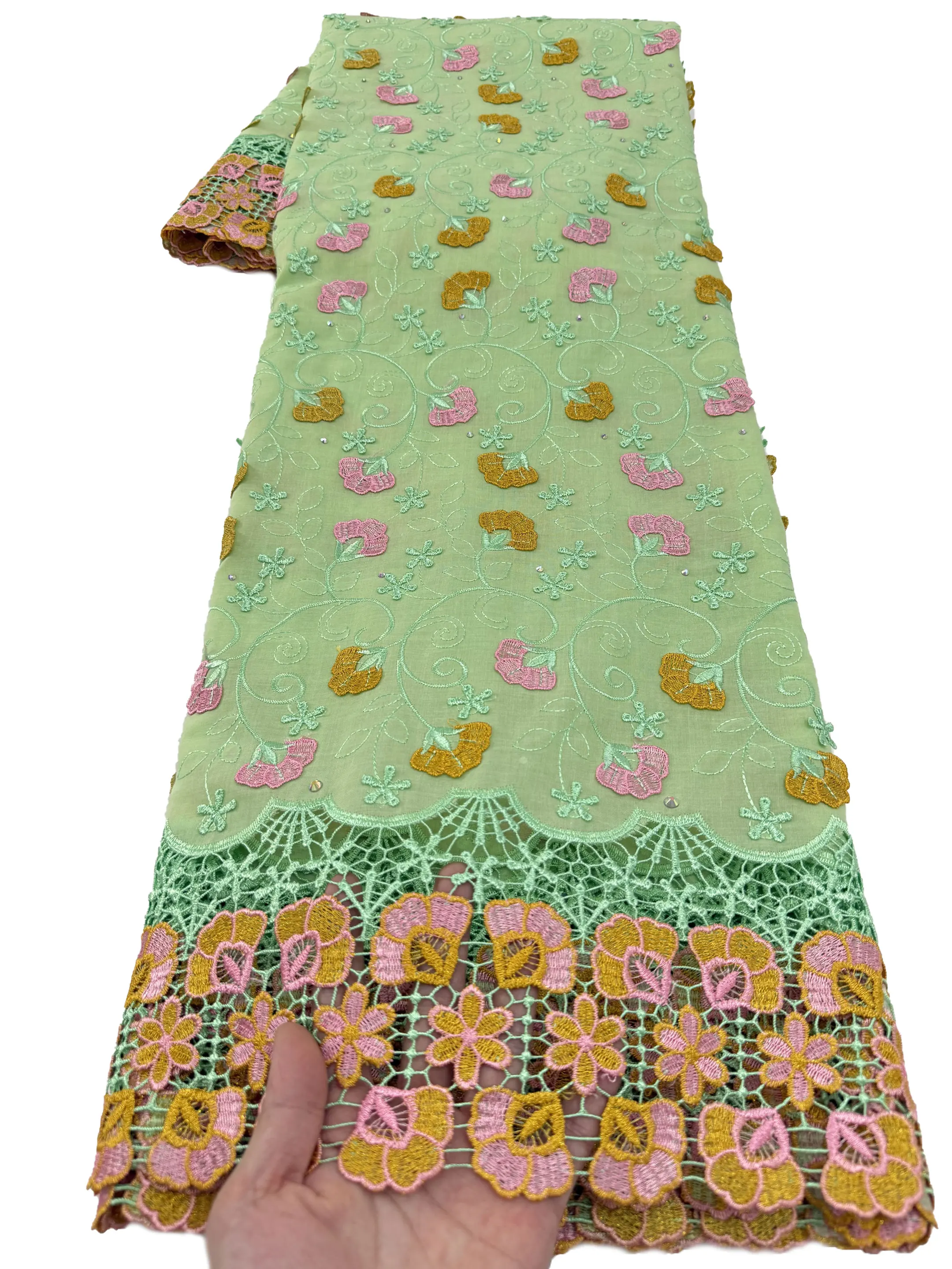 african-swiss-voile-lace-in-switzerland-with-3d-flower-embroidery-guipure-lace-quality-water-soluble-fabric-for-wedding-sewing