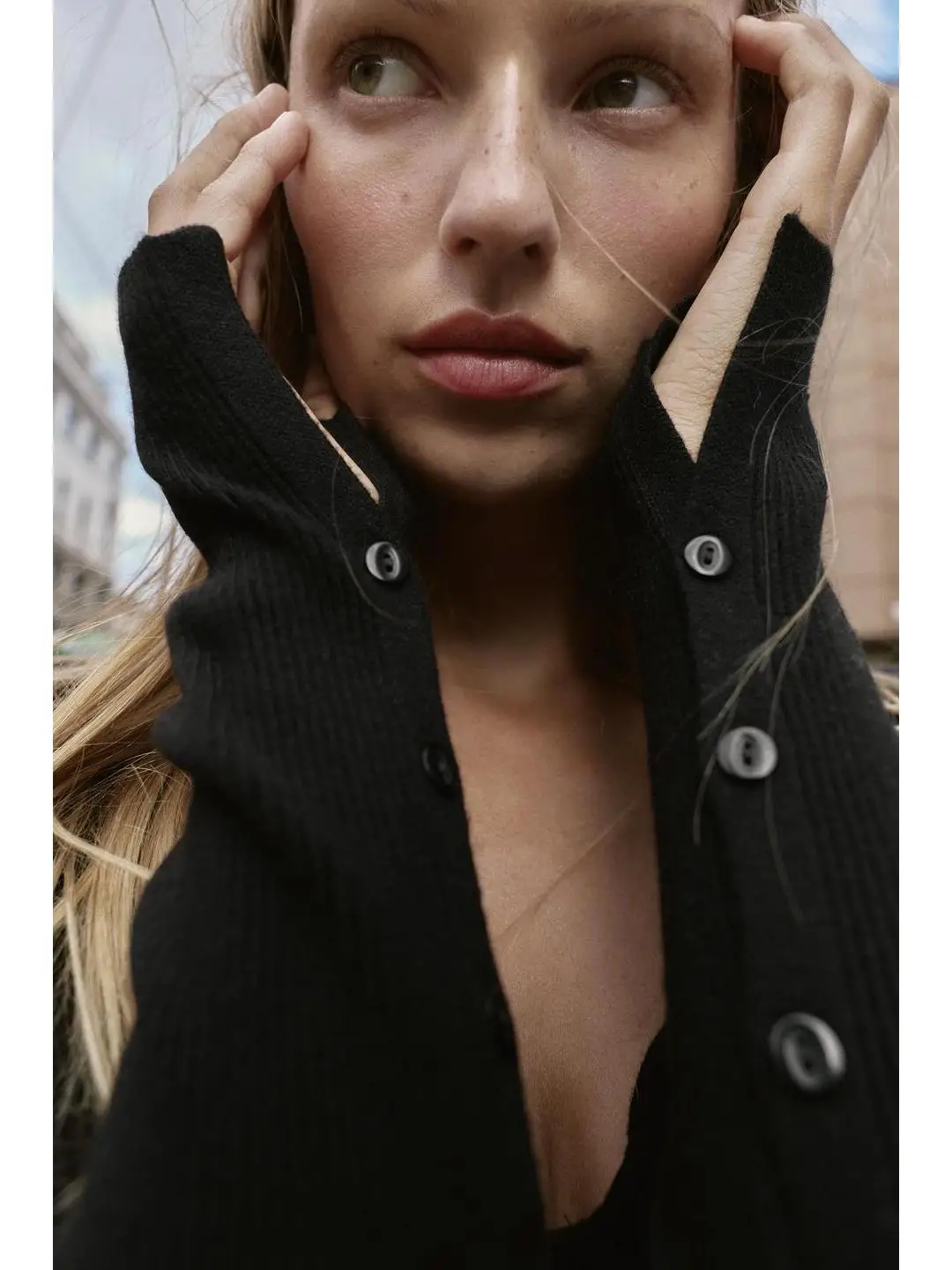 Ele début automne coupe ajustée tricoté Midi Dr taille cintrée en Fiber de carbone bois coton chanvre t-shirt quart Sve Tour Dr