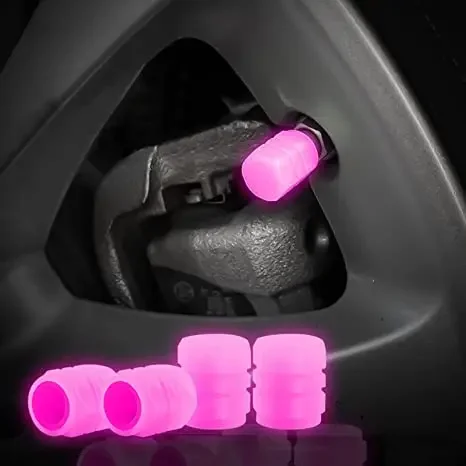 

4 шт. светящиеся колпачки для ниппелей шин – универсальные светящиеся заглушки для ниппелей автомобилей, мотоциклов, велосипедов, защитные колпачки для автомобильных ниппелей