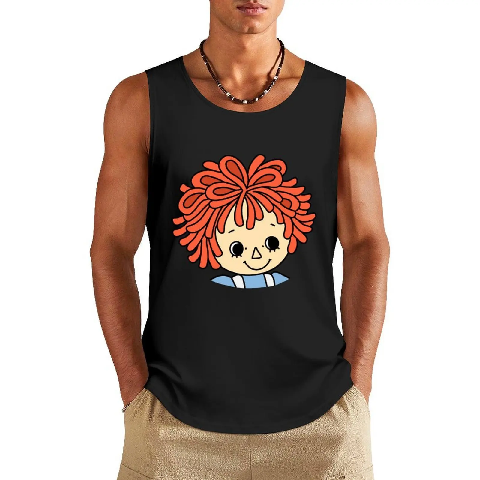 

Raggedy Ann Doll Tank Top summer clothes sleeveless Men's t-shirts anime top