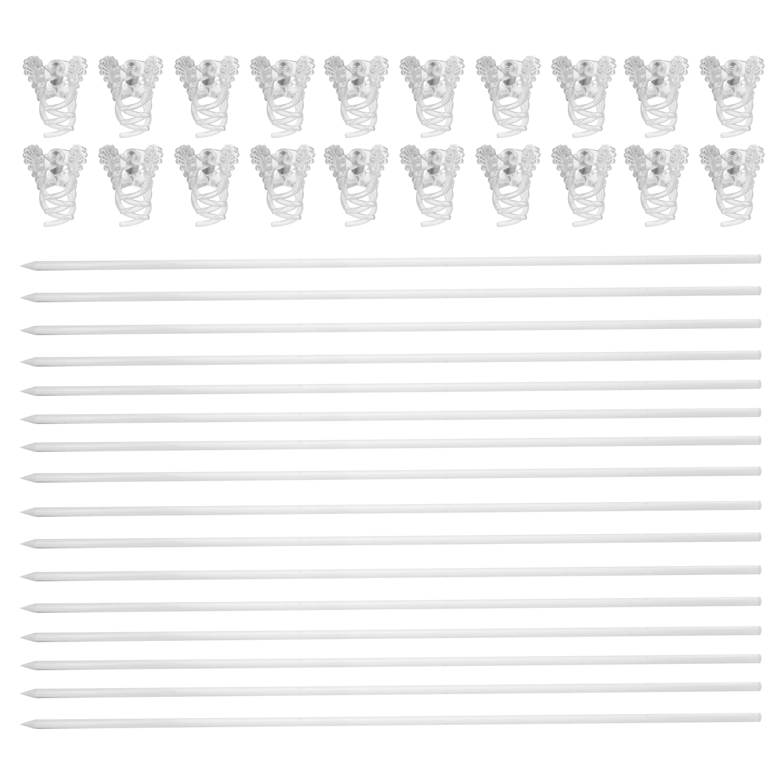 

16pcs Plant Climbing Bracket Transparent Sturdy Durable Garden Orchid Stakes Flower Stem Support Stick Indoor Potted Plants