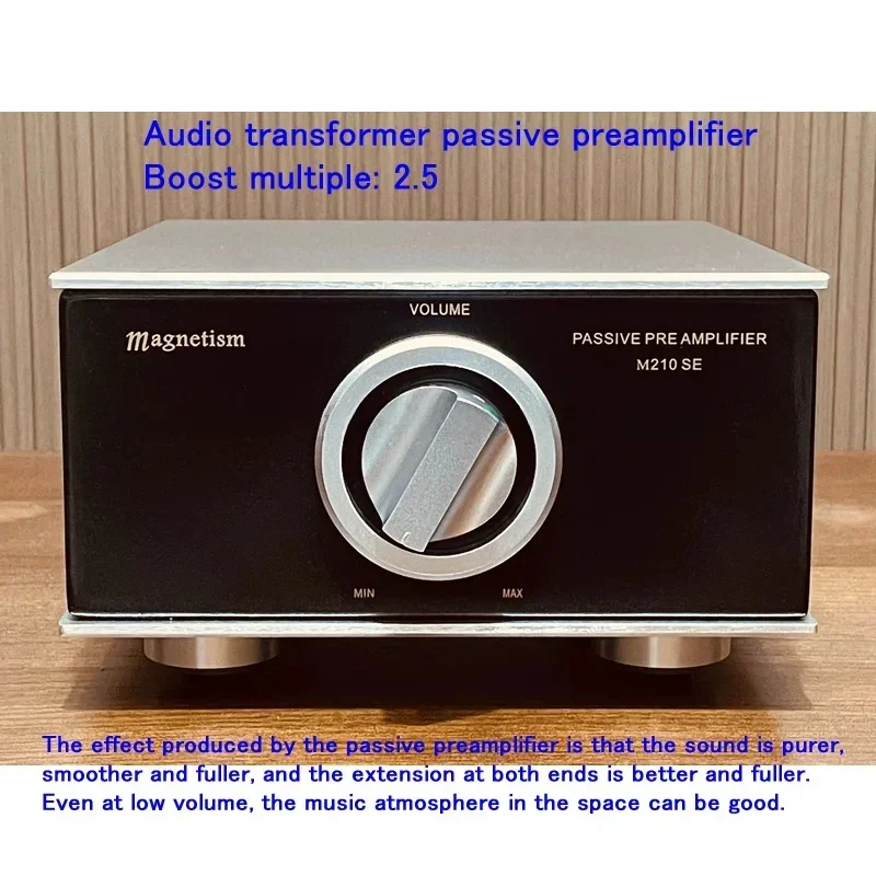 

Audio transformer passive preamplifier, with unparalleled dynamics and transparent and pure sound. High sound density