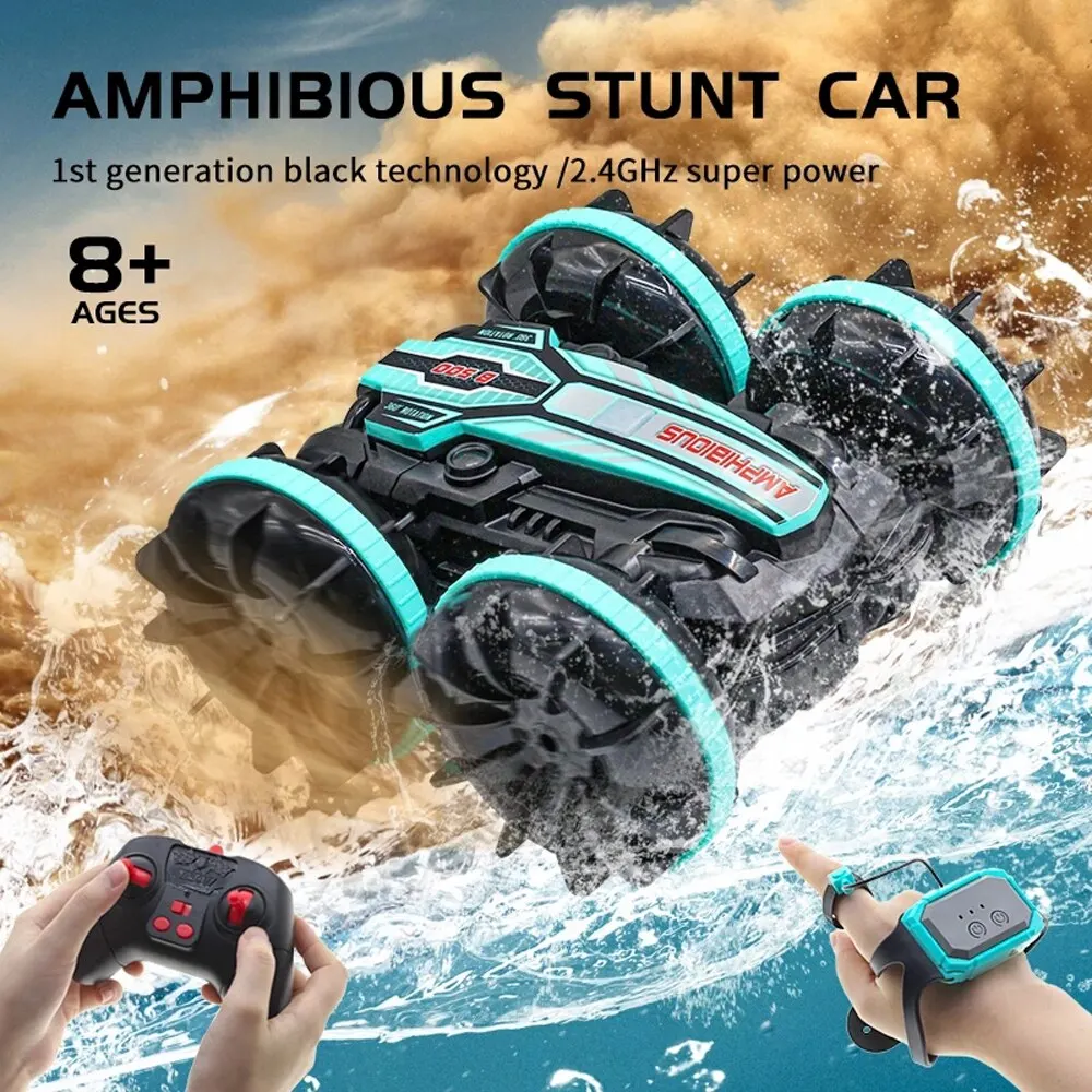 Amphibious RC Car Remote Control Stunt Car Vehicle Double-sided Flip Driving Drift Rc Cars Outdoor Toys for Boys Electric Gift