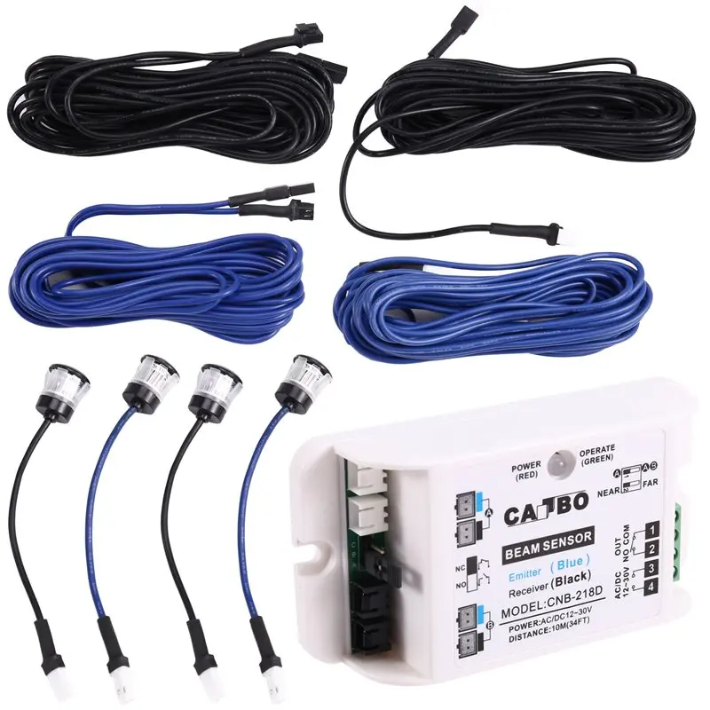 【ELEVATE LIFE】Photoelectric Sensor Detector Single Dual White 10M/30FT Distance For Auto-Door