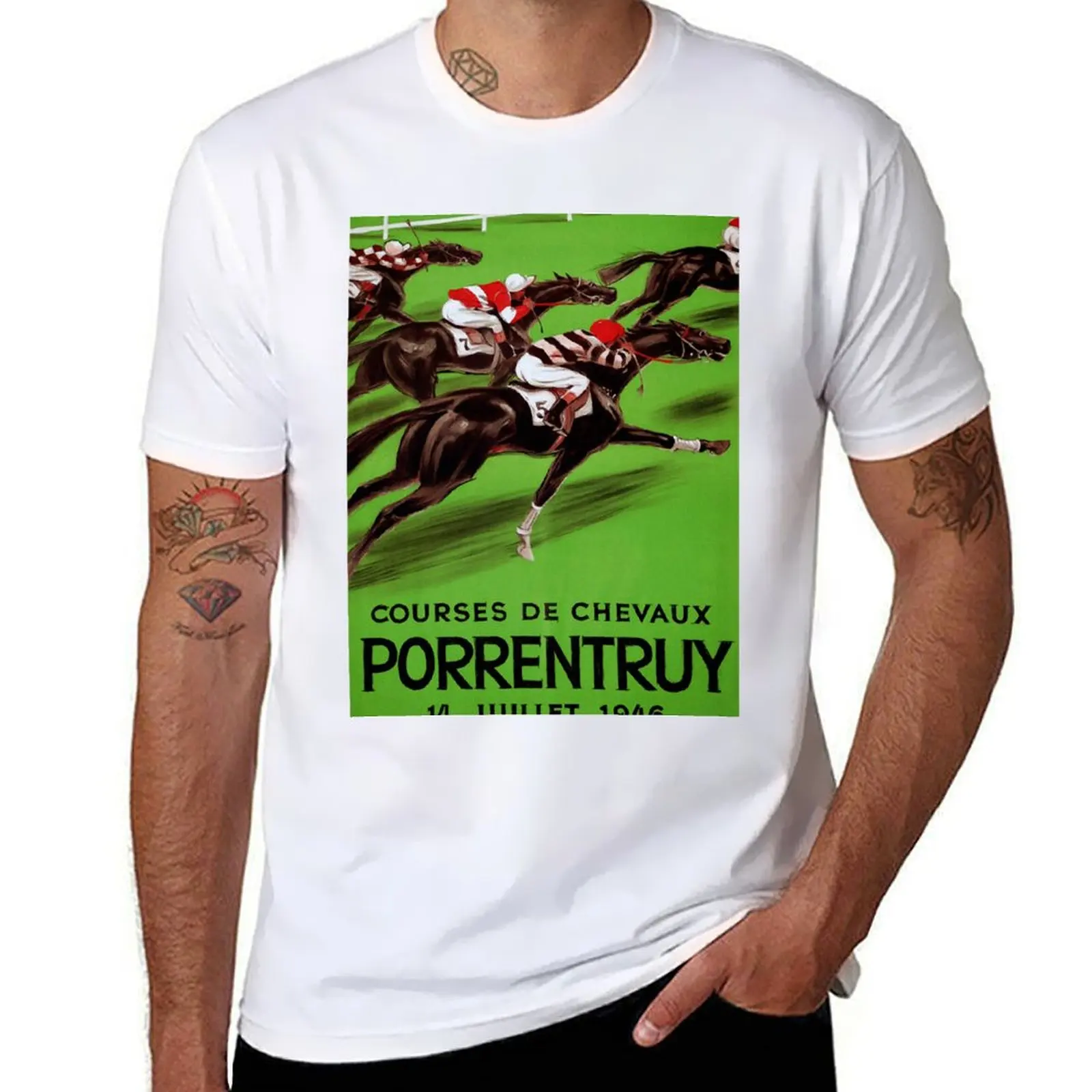 

Vintage horse racing sport and travel advert T-Shirt essential t shirt anime t shirts oversize T-Shirt