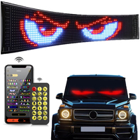 LED Matrix Pixel Panel, Scrolling Bright Advertising LED Signs, Flexible 5V LED Car Sign Bluetooth App Control USB Lights