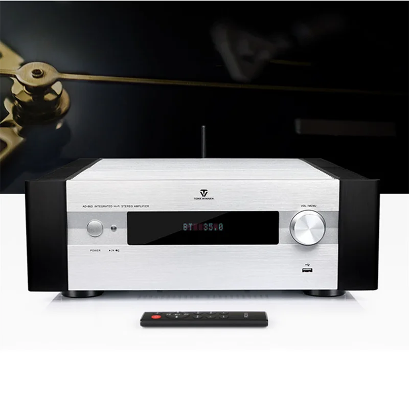 الفائز AD-86D HIFI متعدد الوظائف 2 قناة فائق الفئة أ عالية الطاقة مكبر كهربائي مع AD-1955 فك 400 واط/8 أوم