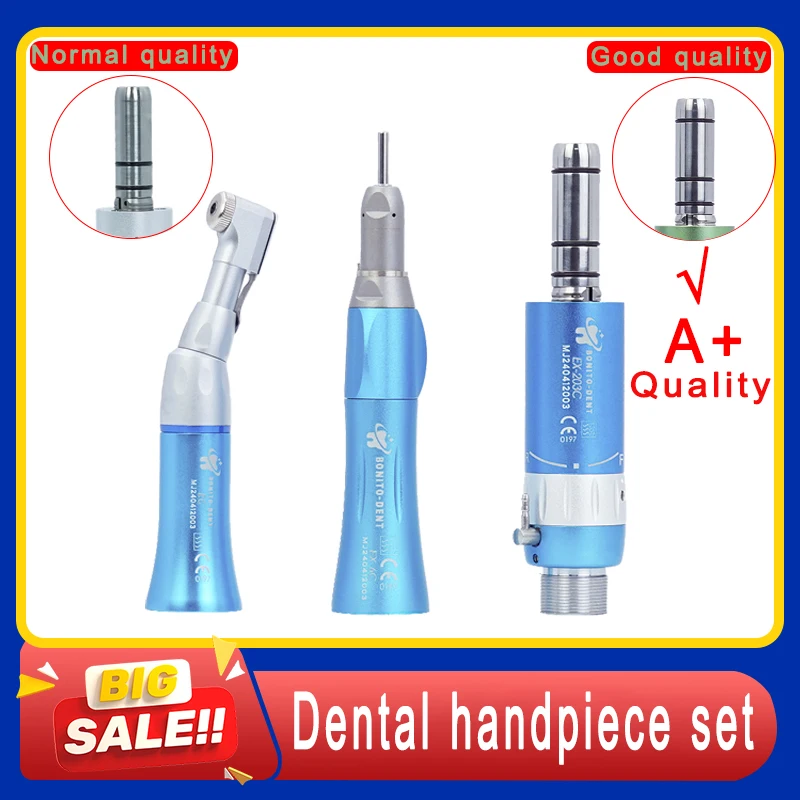 New Dental Slow Low Speed Handpiece Straight Nose/Contra Angle/Air Motor Micromotor Dental Handpiece Air Turbine 2/4Holes E-type