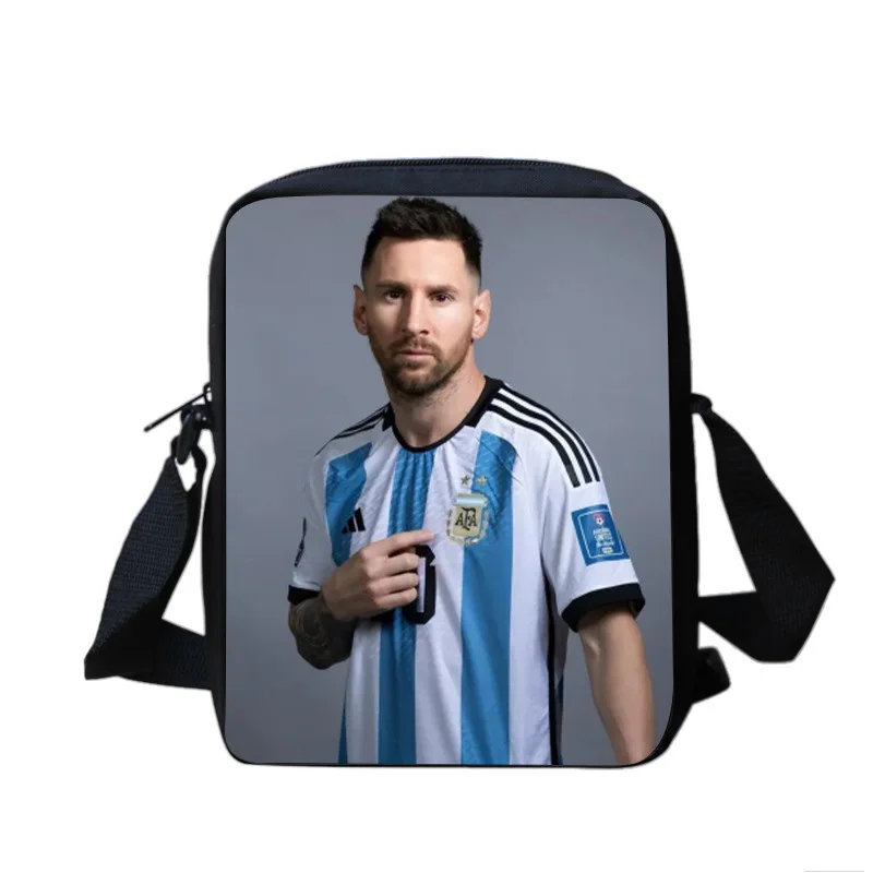 2024FIFA Messi Ronaldo Neymar Bag Boy Girls Printed Shoulder Messenger Bag Child Casual Handbag Men Women Phone Bag Shopping Bag