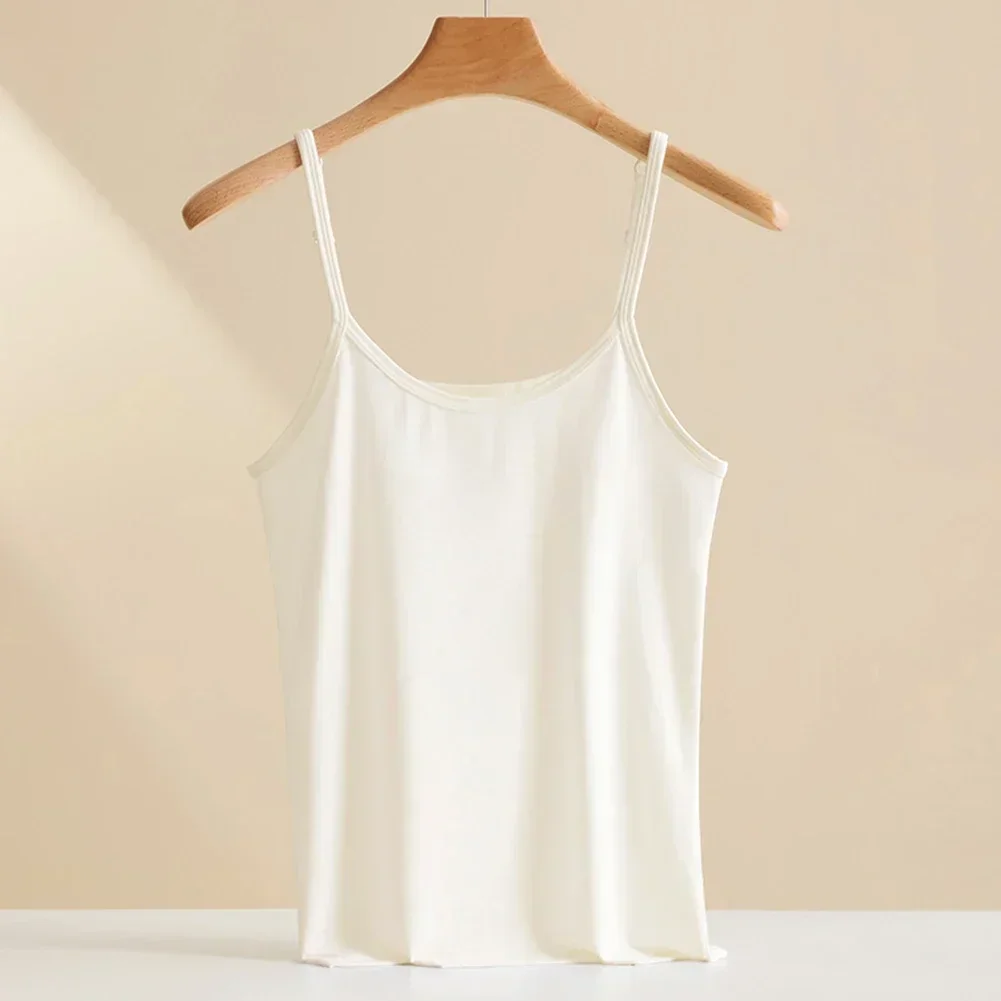 

Camisole Sleeveless Shirt Small Camisole Vacation Wear Daily Fashion High Stretch Home Use Regular Length Round Neck