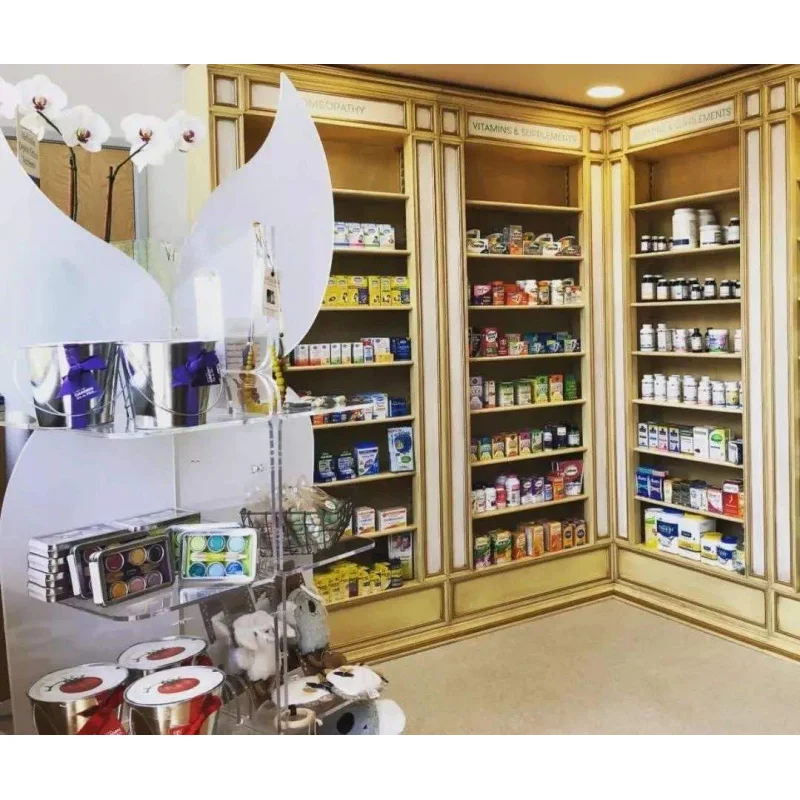 Customized-Pharmacy display cabinet furniture showcase