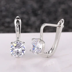 Huitan Creative Shape U Hoop Earrings for Women Daily Wearable Simple Stylish Girls Ear Accessories Wedding Statement Jewelry