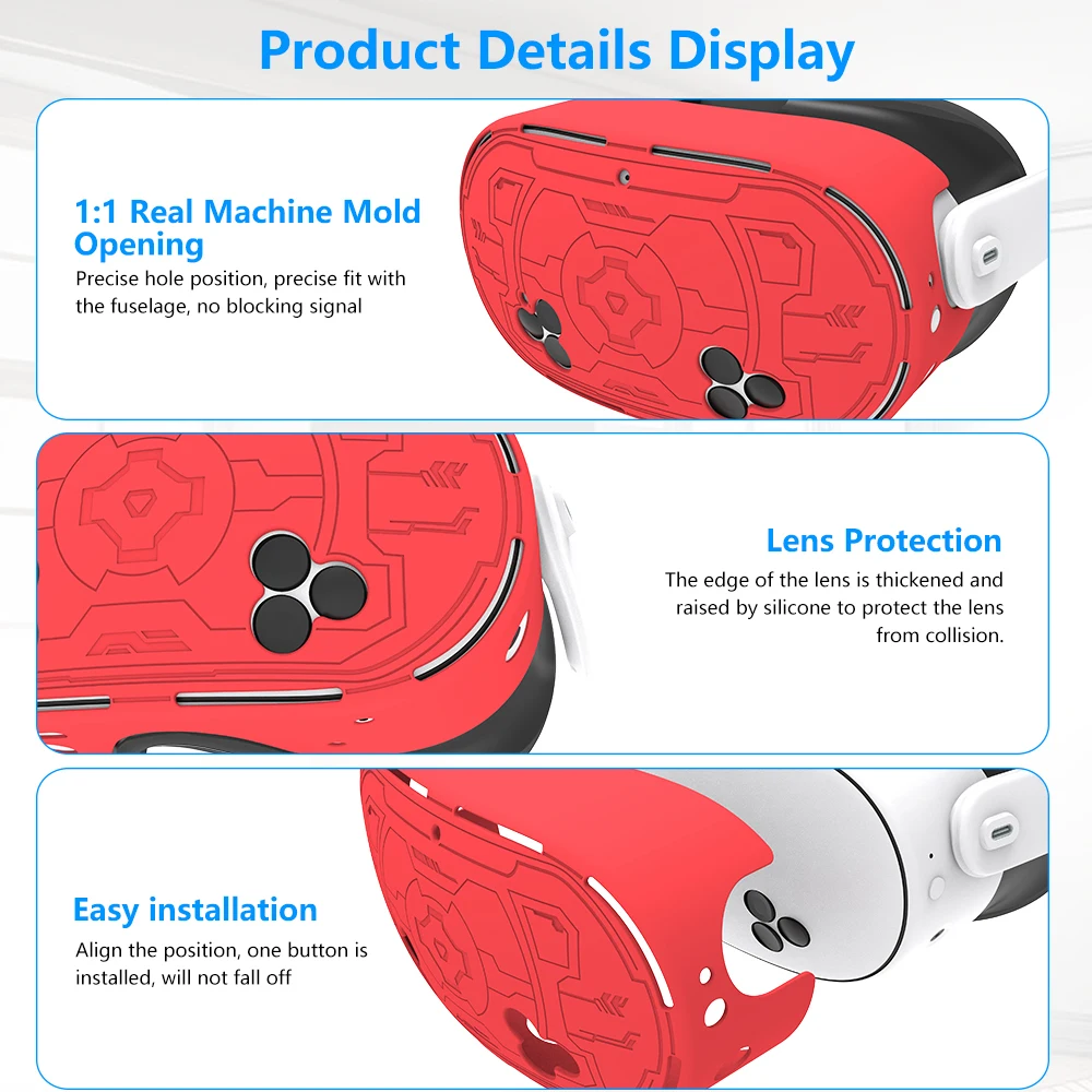 Siliconen+TPU-coverset voor Meta Quest 3S-accessoires, inclusief coverset, controllergreepafdekking, shell-afdekking en harde hoes