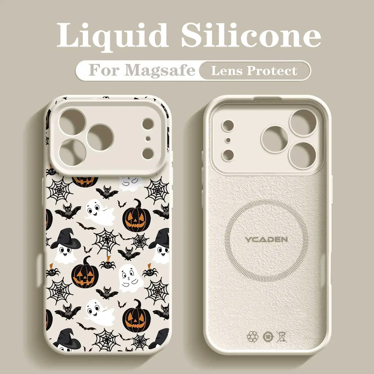 Halloween Ghost Pumpkin Wireless Charge Phone Case For Samsung Galaxy S26 Ultra Plus Cover Cases For Galaxy S25 S24 S23 Shell