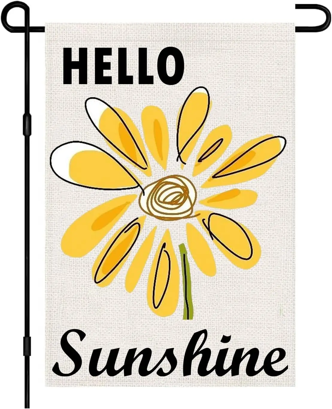 Hello Sunshine Summer Garden Flag, Flower Double Sided Yard Flag Weather Resistant Welcome Seasonal Outside Decorative Flag  SSL