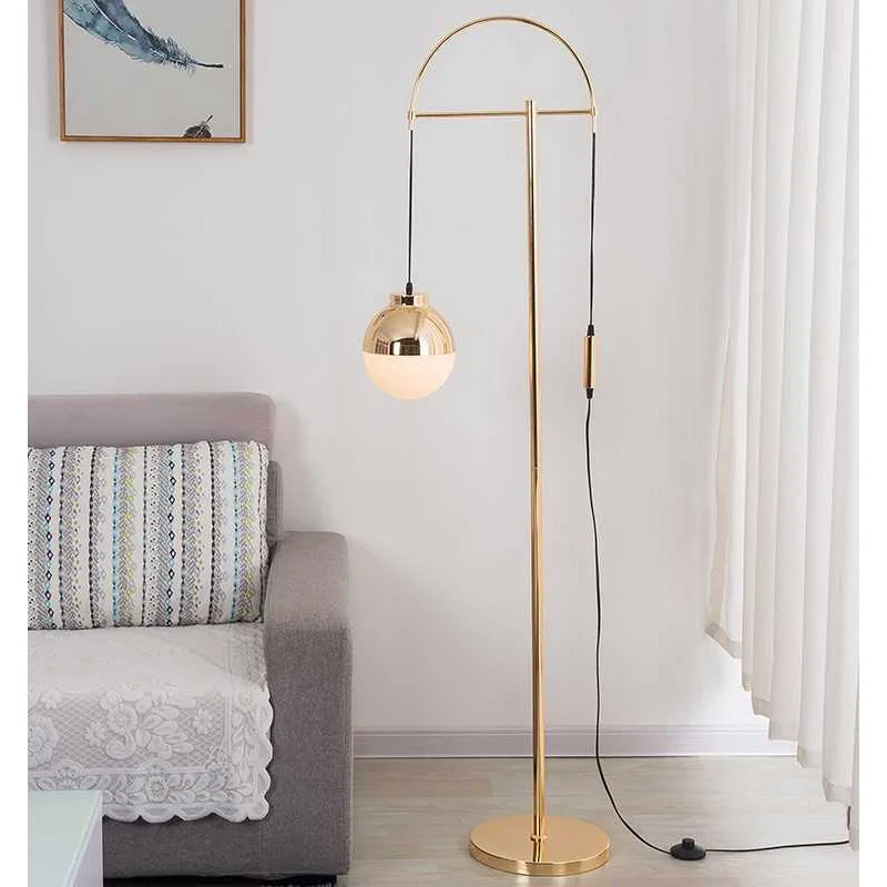 Modern Gold Lamp Nordic floor lamp living room Ins bedroom postmodern E27 standing lighting for living room bedroom