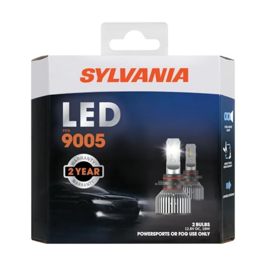 

9005 LED - Fog Lights For Cars and Trucks - Headlight Bulbs for Off Road Powersports - 6000k Cool White LED Light - Long-Lastin