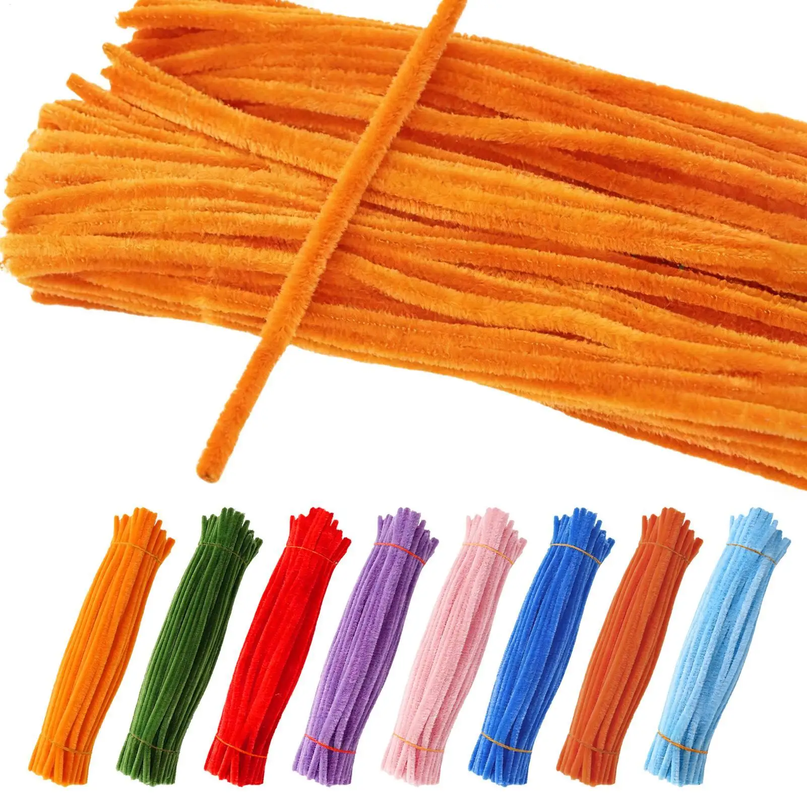 

Набор трубчатых синельных палочек: гибкие, не осыпающиеся, для упаковки букетов, флористических композиций, декора для классов, детских садов и дома