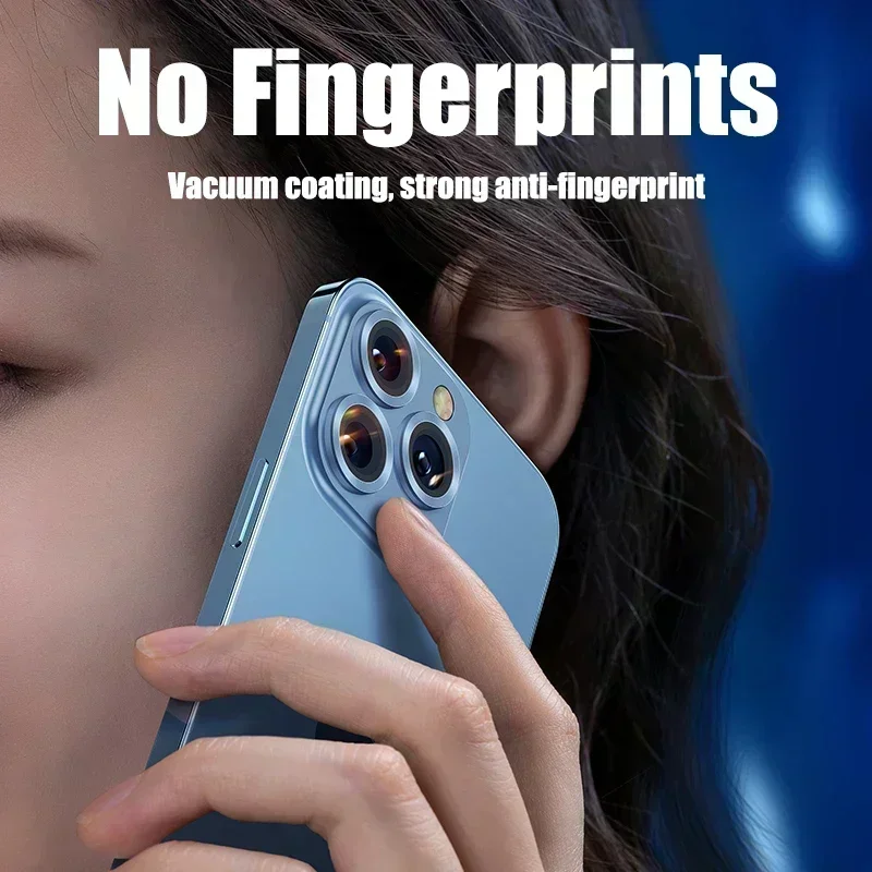 กระจกป้องกันเลนส์กล้องแบบหรูหรา, สำหรับ iPhone 13 12 11 14 PRO MAX กระจกป้องกันกล้องสำหรับ iPhone 12 13ตัวป้องกันเลนส์ด้านหลัง
