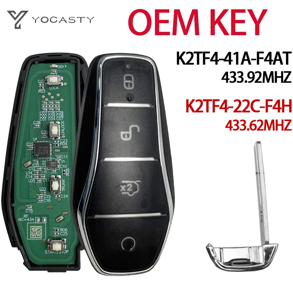 

YOCASTY OEM Smart Remote Car Key For BYD Qin PLUS Yuan PLUS SONG DM-i Qin PLUS EV Dolphin ID46 Chip K2TF4-41A-F4AT K2TF4-22C-F4H
