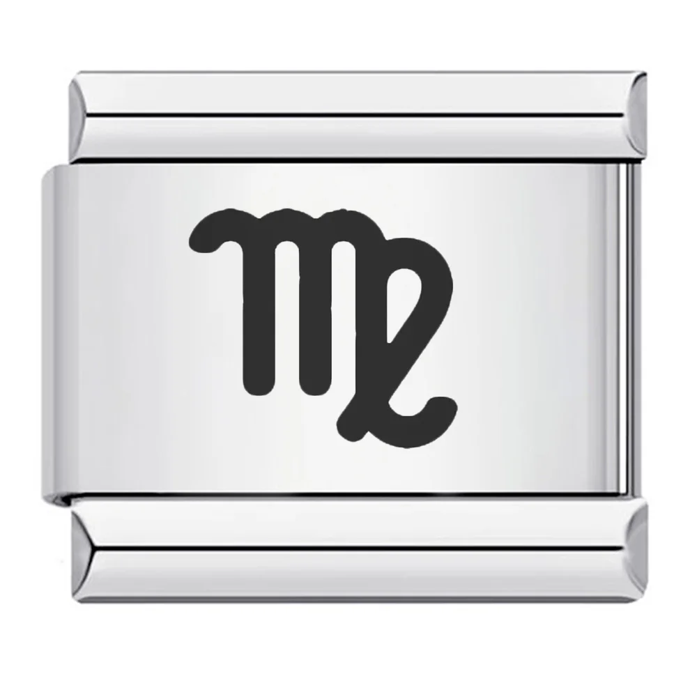 1 Stück elastische Charms, italienischer Link, passend für 9 mm Edelstahl, klassische 12 Konstellationen, Laser-Armreifen, DIY-Schmuckzubehör – Detail 6