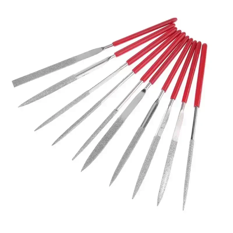 10Pcs Diamond Needle File Set For Jewelry Metal Wood Ceramic Glass Stone Craft Sharping Working Hand Carving Tool