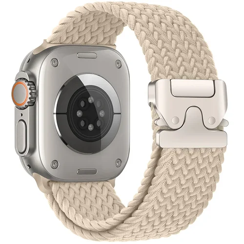 Imagen 2 del producto Correa trenzada de bucle Solo para Apple Watch Ultra 2, 49mm, 44mm, 45mm, 46mm, 40mm, 41mm, 42mm, pulsera iWatch Series 10 9 SE 8 7 6 5 4