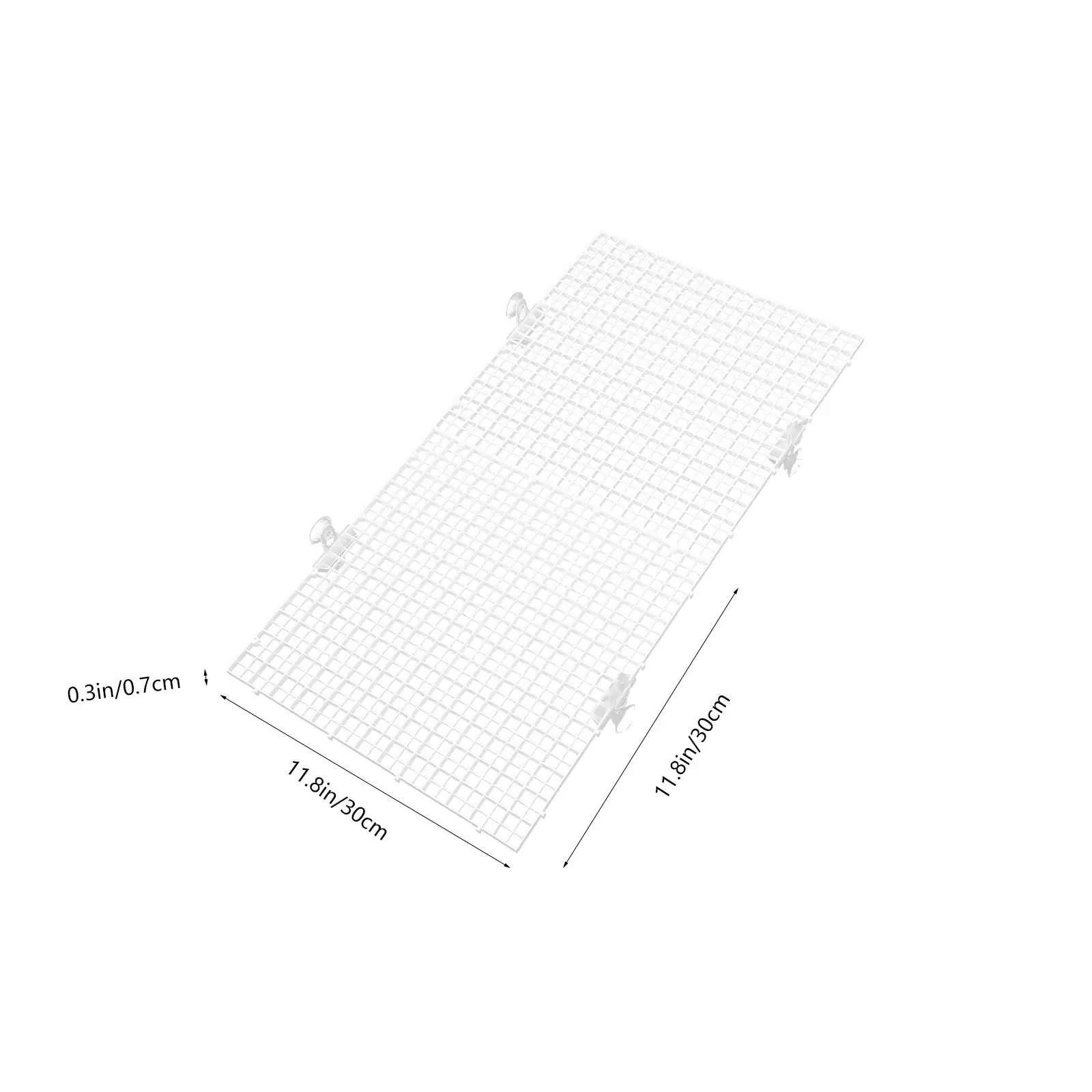 2 szt. 30x30cm biała płyta ucieczki do akwarium plastikowa osłona siatki dzielnik dno akwarium taca filtracyjna Separator dla dzieci gad