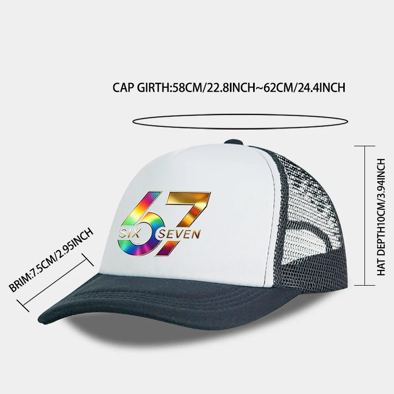 Iridescent Metal 67-Pattern Sponge Mesh Cap—Lightweight, Breathable Sun Hat for Trendy Outfits Concerts and Everyday Casual Wear