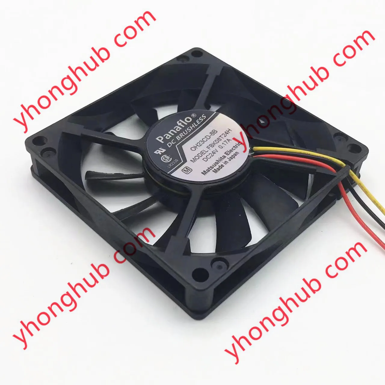 FBK08T24H Server Cooling Fan DC 24V 0.17A 80x80x15mm 3-Wire