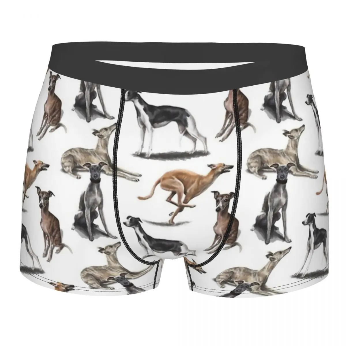 

Novelty Boxer The Whippet Shorts Panties Men Underwear Greyhound Sighthound Dog Breathable Underpants for Male Plus Size