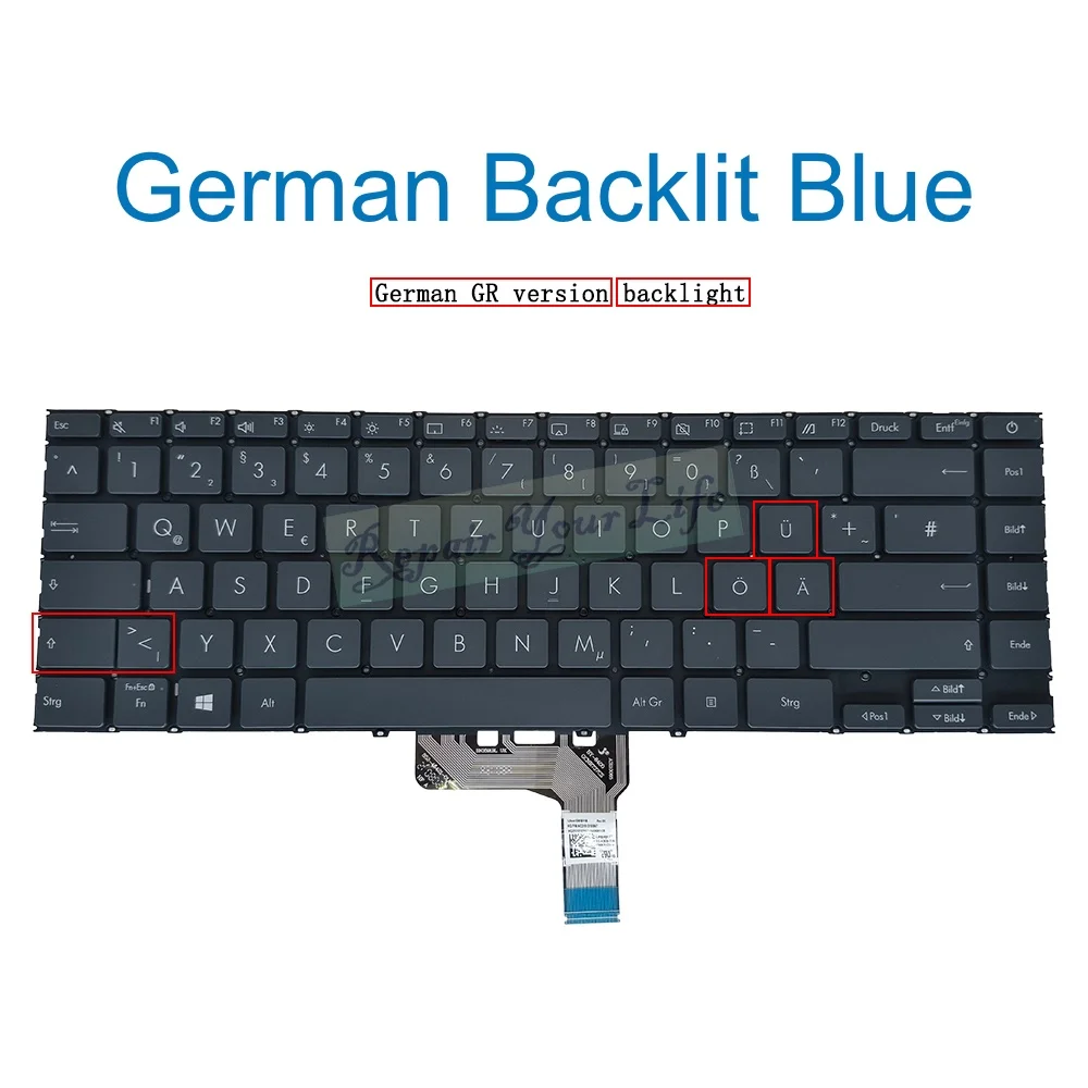 IT German Belgian Backlight Keyboard for Asus Zenbook UM425 UX425 UX425UAZ UX425U UX425UA UM425U U4700 PC Italian BEL AZERTY