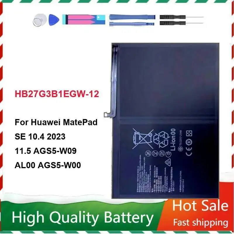 7600Mah HB27G3B1EGW-12 For Huawei Matepad SE 10.4 2023 11.5 AGS5-W09 AL00 AGS5-W00 Tablet Battery High-Performance