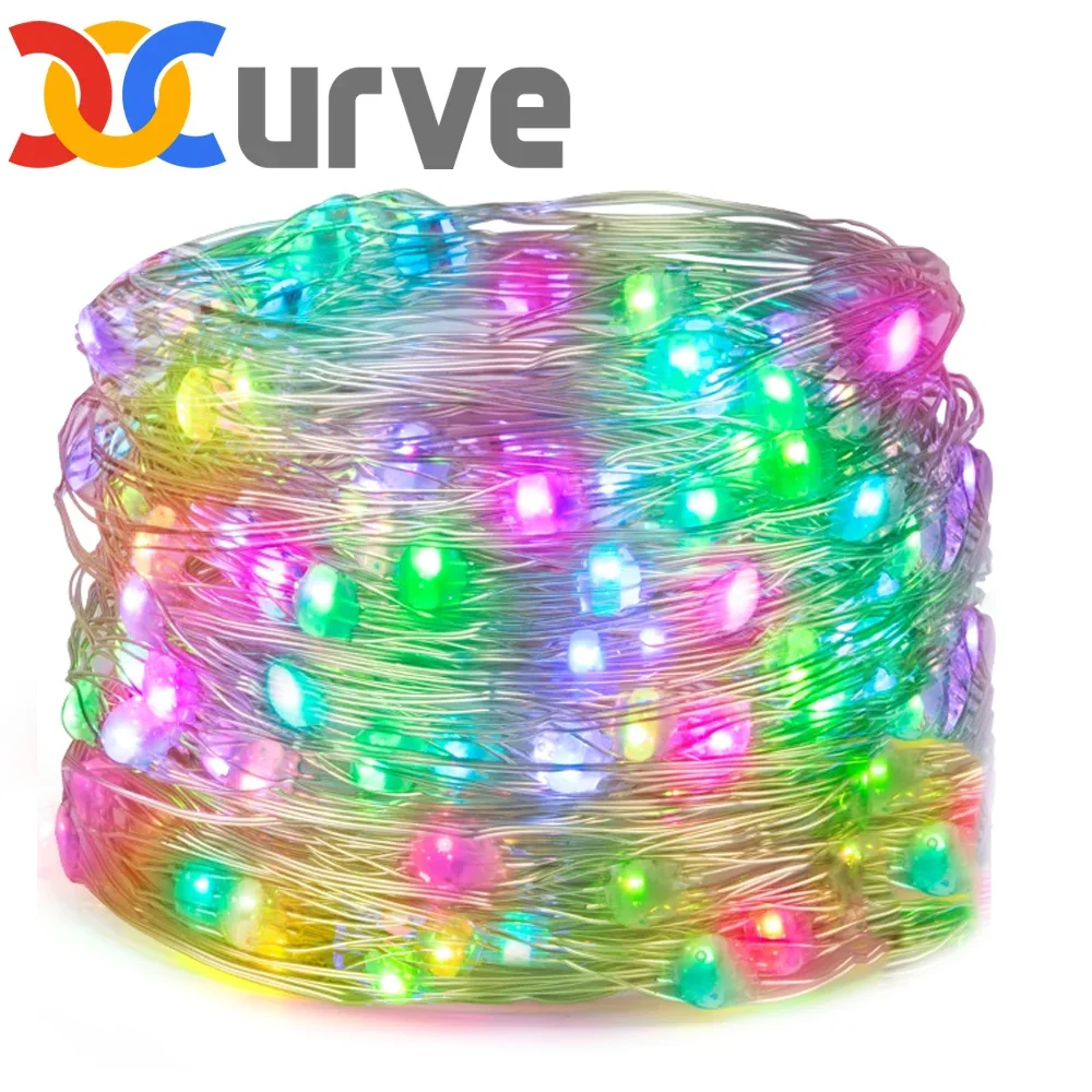 5m 10m 15m 20m WS2812B LED String Lights for Bedroom 10leds/m Full Color Addressable Individually RGBIC DC5V