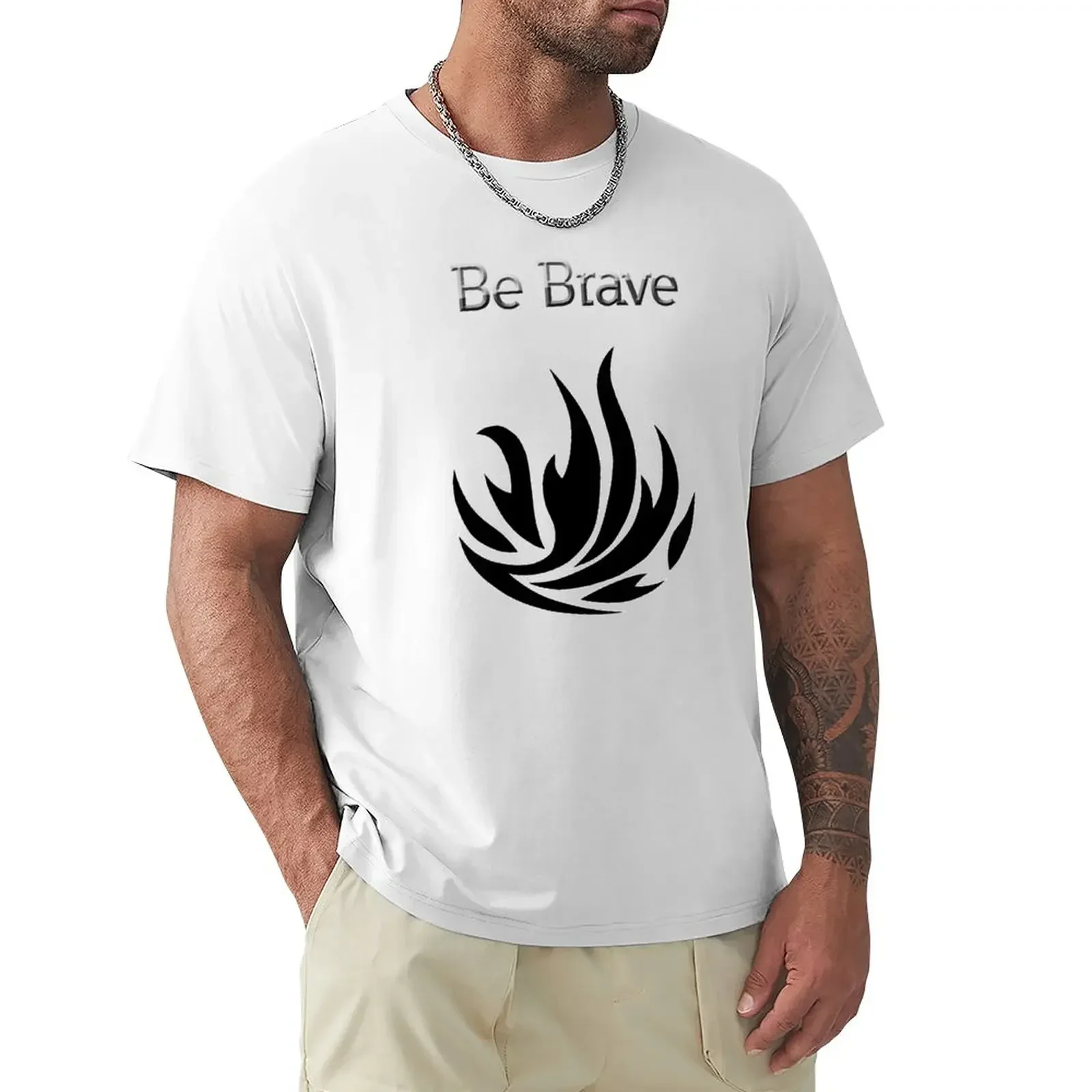 Be Brave flames - Dauntless T-Shirt graphics shirts graphic blue archive mens designer clothes
