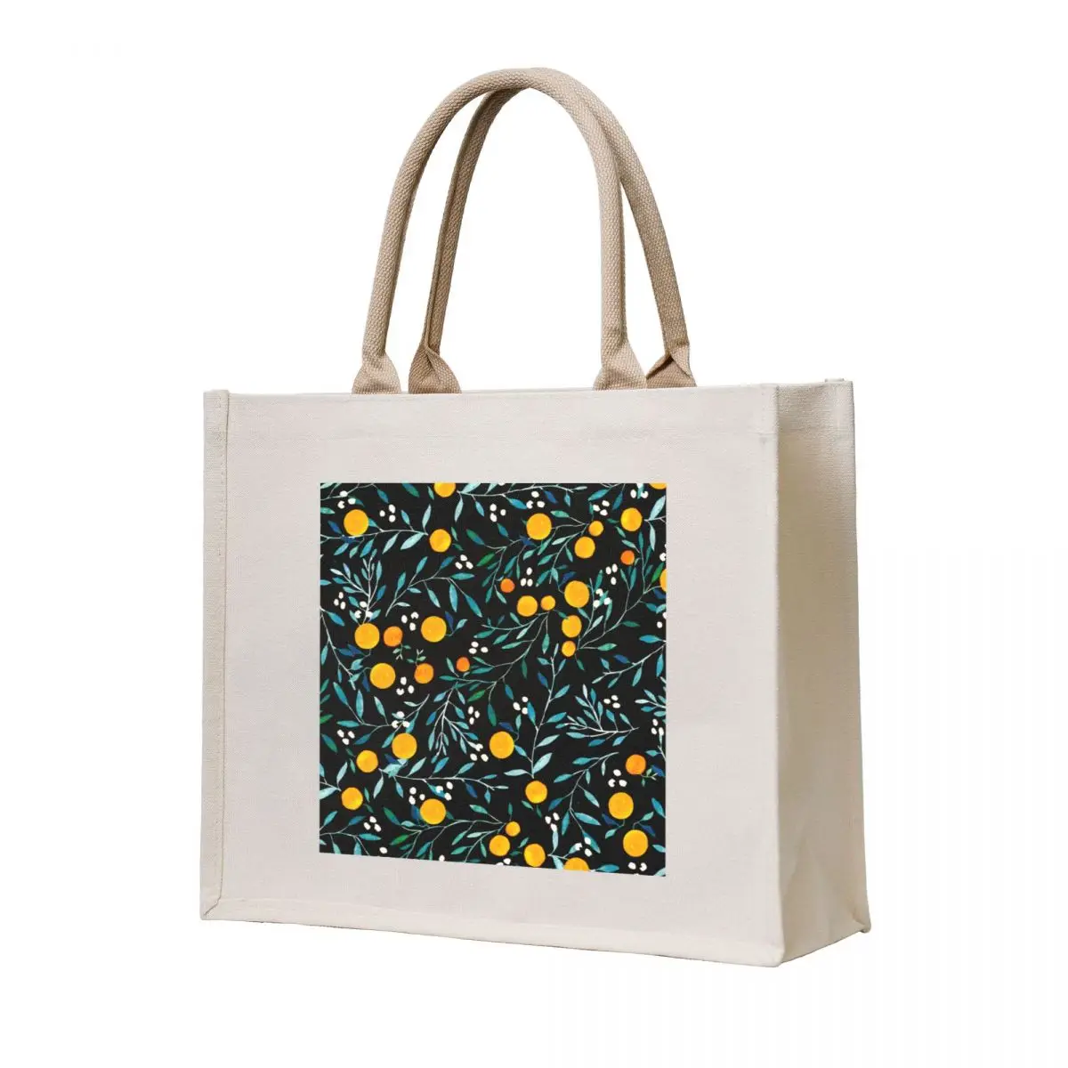 

Oranges on Black Tote Bag Women's bag Women's beach bags cute tote bag tote bags men
