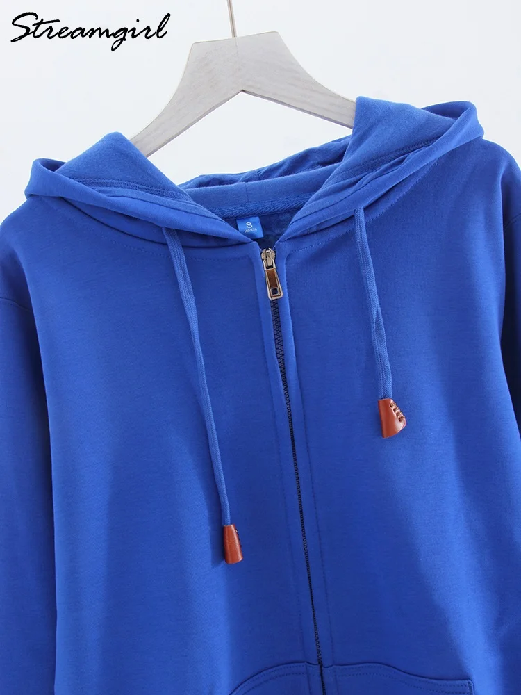 Winter Warm Zipper Hoodies Women Fleece Jackets Casual Slim Hooded Sweatshirt Zip Up Women\'s Winter Hoodies With Zipper