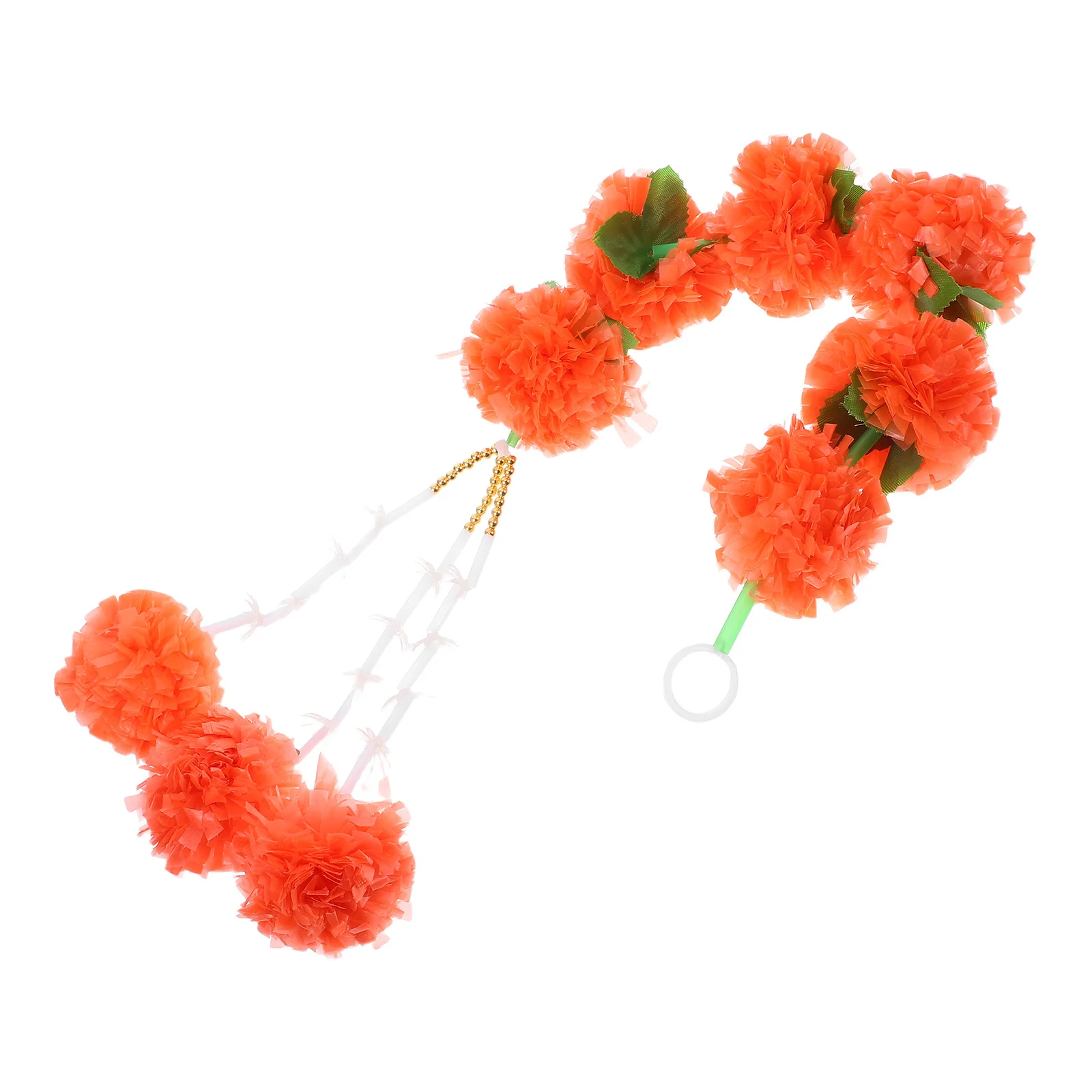 

Vibrant Marigold Garland Artificial Flowers Diwali Day of The Dead Decor Long Strands for Festive Home Wedding Party