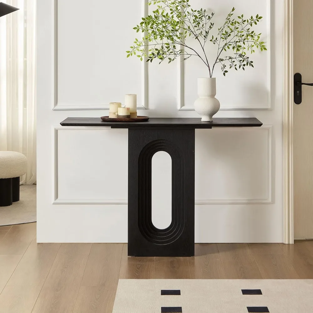 

47.24" Narrow Console Table for Entryway, with Unique Loopback Design, Modern Design MDF Entrance Sofa Table for Living Room, Ha
