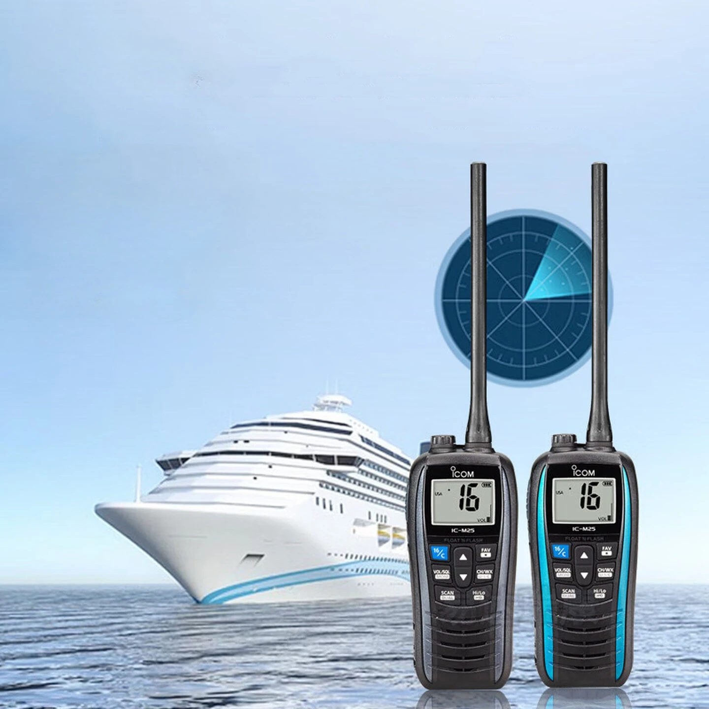 IC-M25 Maritime Interphone IPX7 Walkie-talkie Impermeavel Portable VHF Handheld Transceiver Standby 1-5 Days view 2