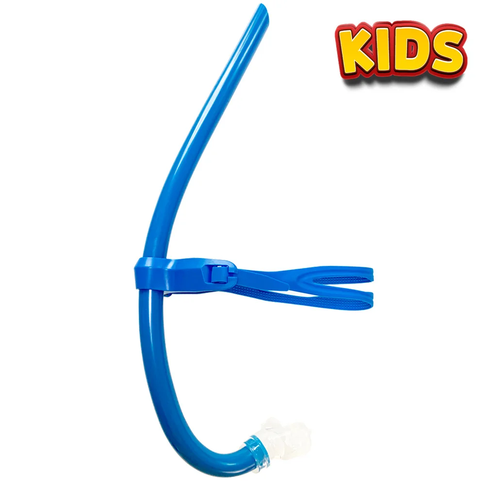 Schwimmtraining, Schnorchel, Mittelmontage vorne, bequem, montiertes Silikon-Mundstück, Junior-Schwimmer-Ausrüstung für Erwachsene, Jugendliche und Kinder