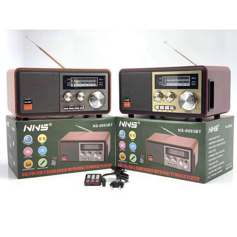 

Old Fashioned Classic Radio with Bluetooth Speaker- Full Band FM/AM/SW Receiver, USB/TF Card Playback with Remote Control
