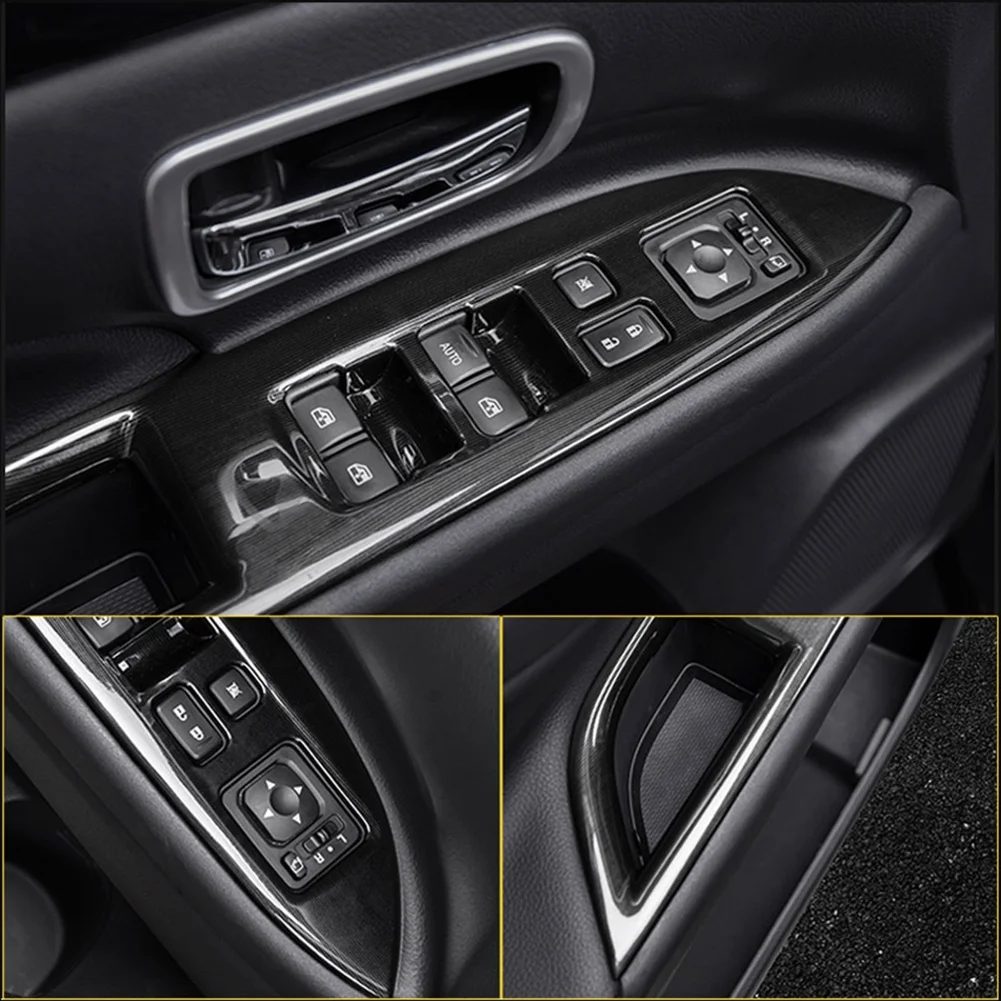 Window Button Cover Anti-Wear Parts Interior Trim Styling Protection Car Accessories for Mitsubishi Outlander 2016-2019