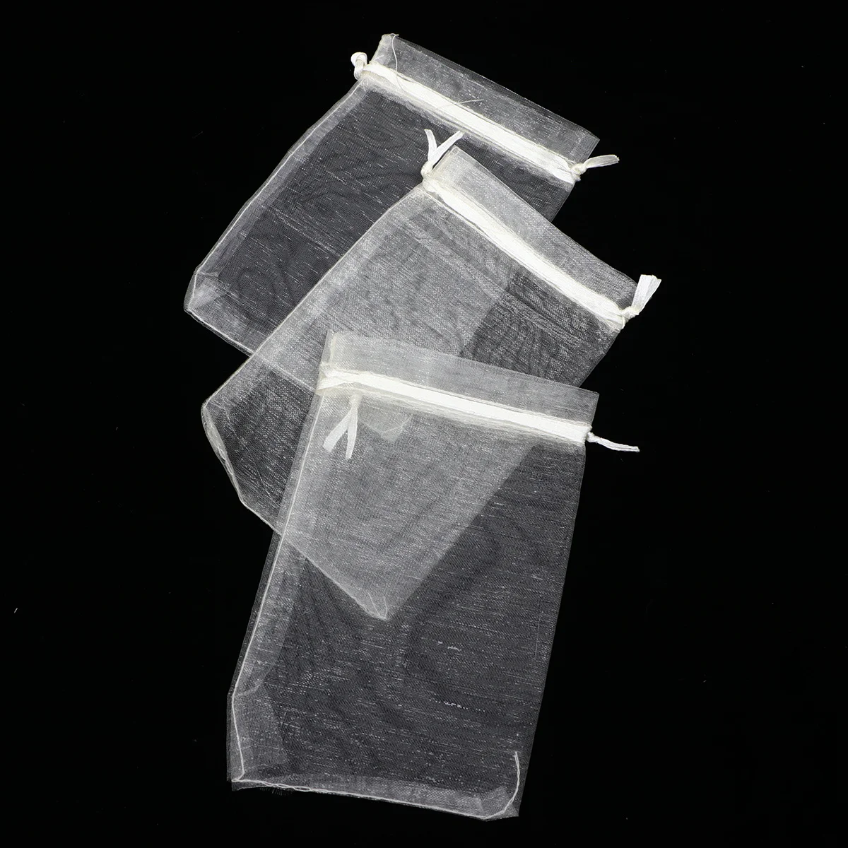 100 قطعة أكياس الرباط الأورجانزا أكياس شبكية لتخزين حلوى الزفاف هدية التعبئة الحرفية خرز للمجوهرات مفاتيح ماكياج السفر