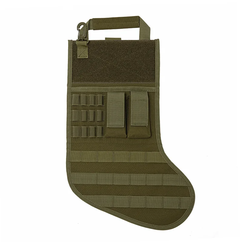 Military Tactical Christmas Gift Socks Bag MOLLE Waist Pouch Hanging Decoration Tote Army Fan Storage Pack Hunting Climbing