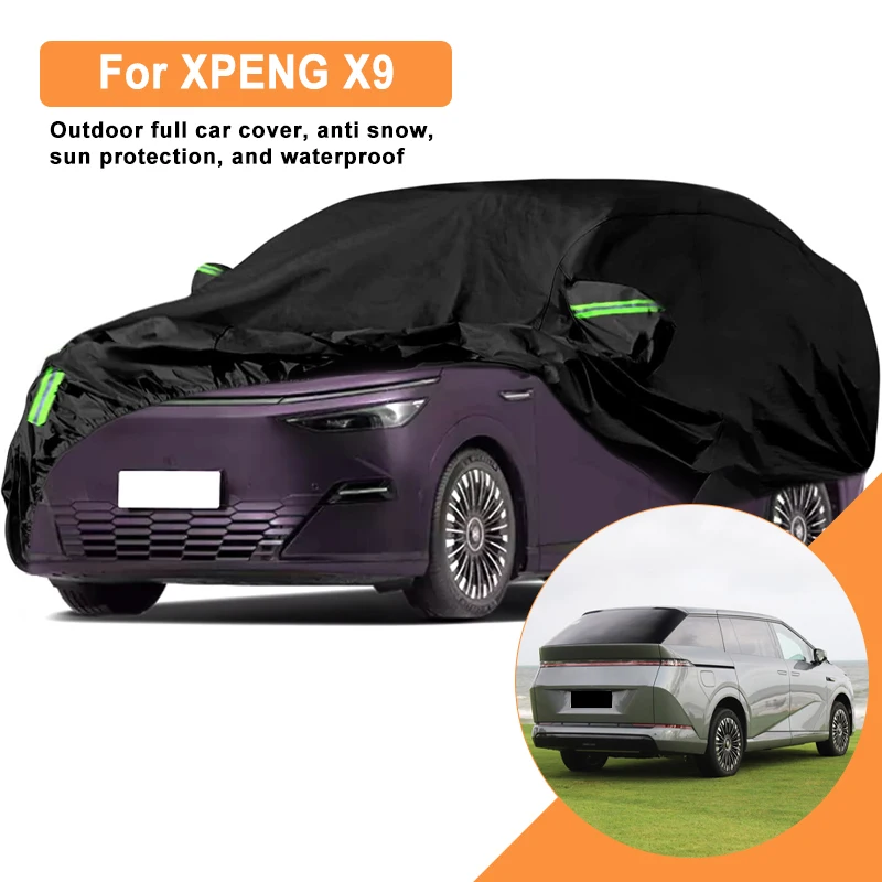 

For XPENG X9 Car Full Cover - Outdoor Waterproof Snowproof Sunshade, Winter & Summer All Weather Auto Protection Accessory