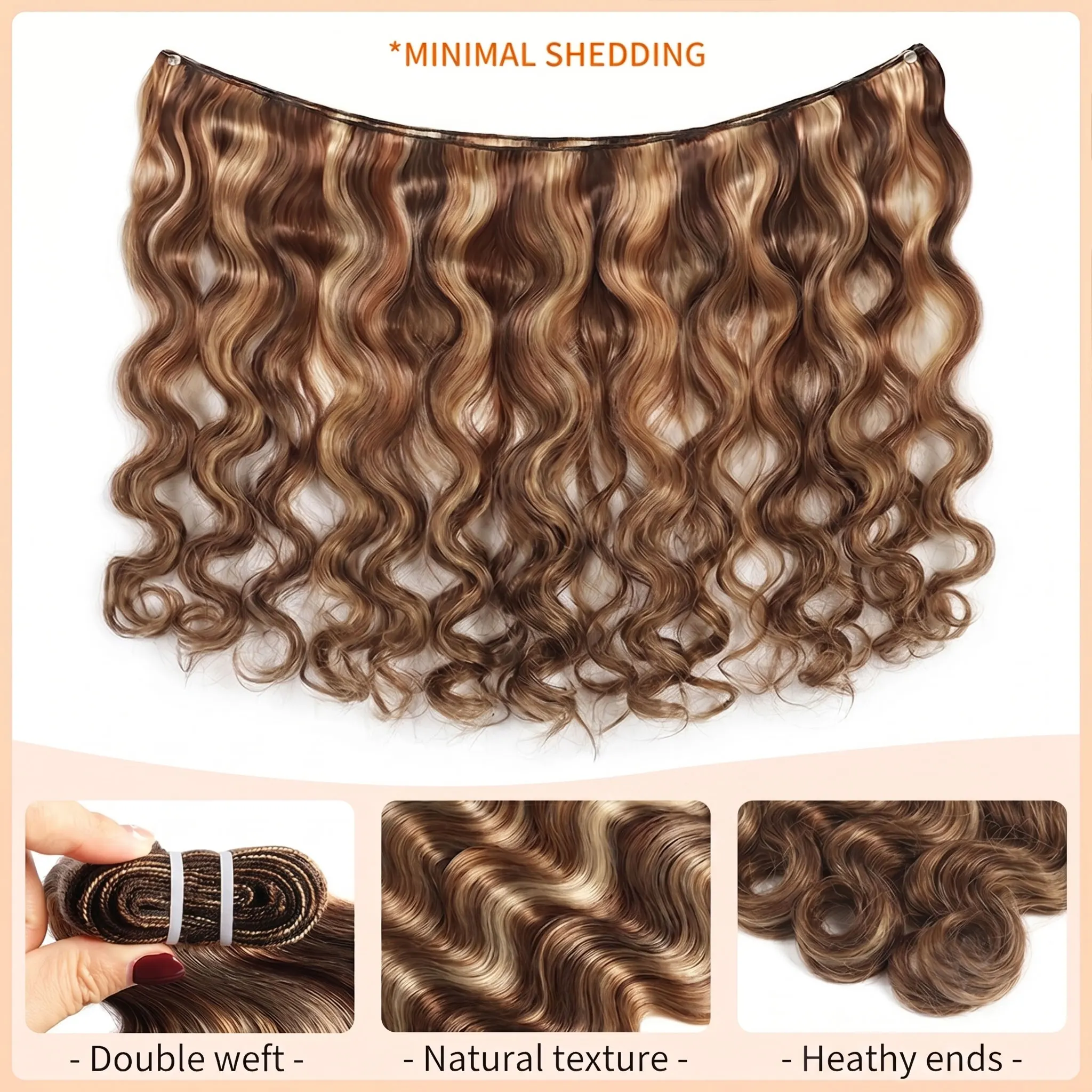 2 3 4 PCS Highlight Ombre Body Wave Bundles 100% Human Hair Brazilian 16A Pure Human Hair 30 40 Inch Colored 4/27 Raw Hair Weave Bundles Extensions image 7