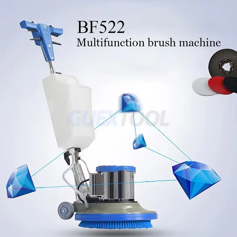 Multifunctional Floor Washing Scrubber Commercial Floor Brushing Machine Carpet Cleaning Machine Hand Push Floor Scrubber BF522
