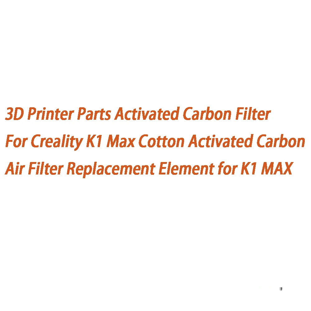 

Запчасти для 3D-принтера, фильтр с активированным углем для Creality K1 Max, сменный элемент воздушного фильтра с хлопковым активированным углем для K1 MAX